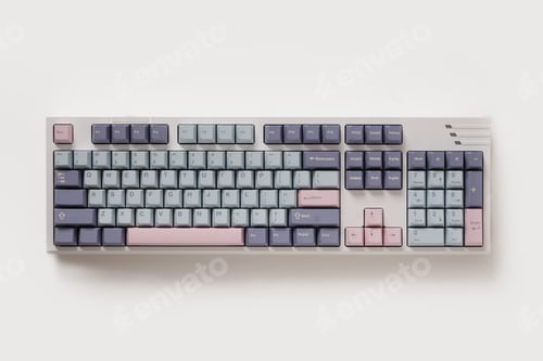 Preview: Modern mechanical keyboard. Minimal style and design keyboard. Custom build keyboard.