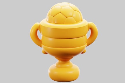 Preview: Soccer Trophy with Soccer Ball