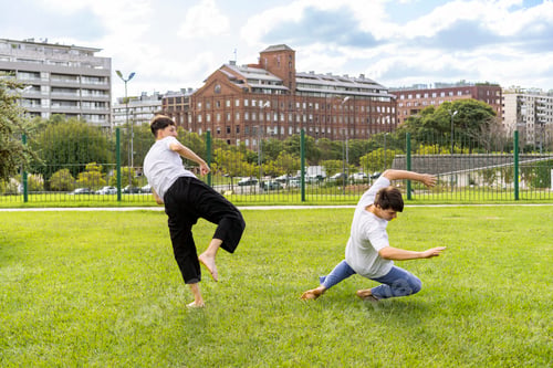 Preview: An intense moment during outdoor Taekwondo practice