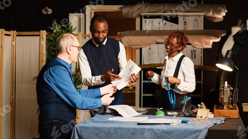 Preview: Client collaborating with luxury tailor