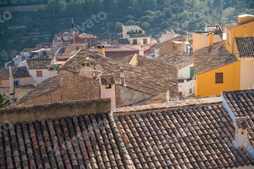 Preview: Views of the colorful streets of the town of Polop in Alicante, Spain