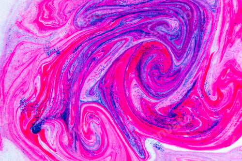Preview: Transparent Creativity. Trendy Wallpaper. Abstract Neon Purple Fluid Art On Concrete Background