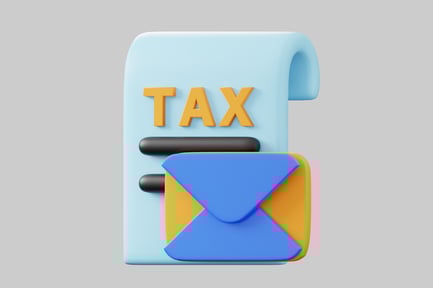 Preview: Tax document with envelope design