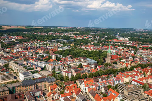 Preview: city from the top of Ulm Minster the world's tallest church.