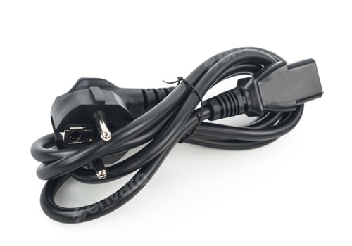 Preview: PC power cord: 3-pin receptacle socket