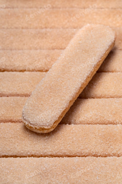 Preview: Fresh traditional ladyfingers close up full frame