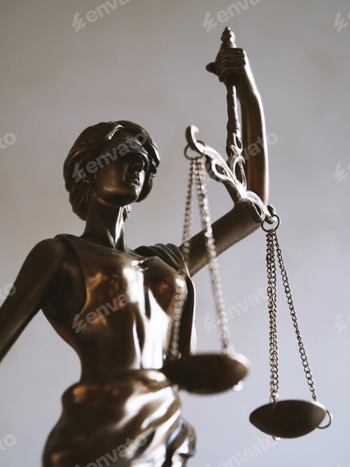 Preview: lady justice or justitia figurine - law and jurisdiction symbol