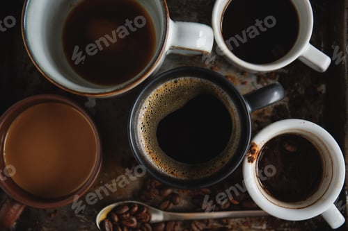 Preview: Coffee background with coffee beans