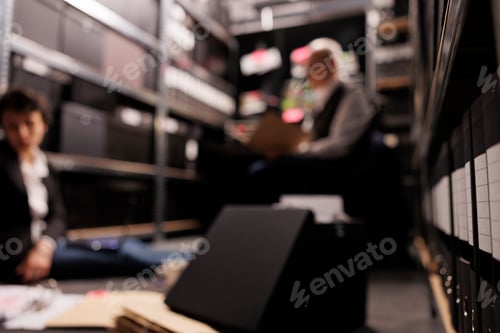 Preview: Selectiv focus of storage full with investigation evidence files