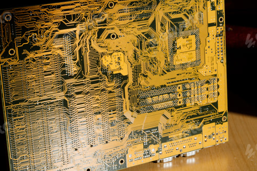 Preview: Closeup shot of a printed circuit board