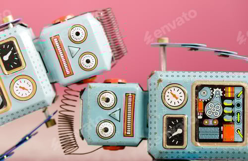 Preview: Vintage retro robot tin toy