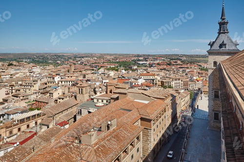 Preview: Traditional spanish medieval city of Toledo from a viewpoint