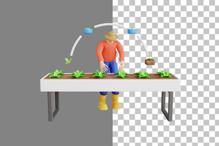 Preview: Plant Tissue Culture Process 3D Illustration