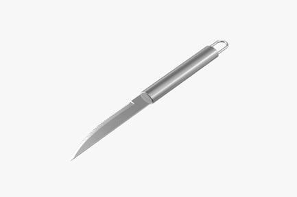 Preview: BBQ Carving Knife - Serrated Stainless Steel