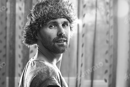 Preview: Funny Portrait Of A Man In A Fur Hat