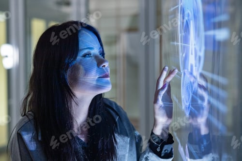 Preview: Operating Futuristic Data Interface on Touchscreen