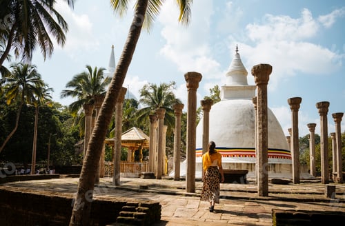 Preview: Woman at Ambasthala Dagaba, Mihintale, North Central Province, Sri Lanka