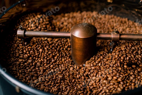 Preview: Coffee production is the process of roasting fresh coffee beans coffee beans mixed and cooled