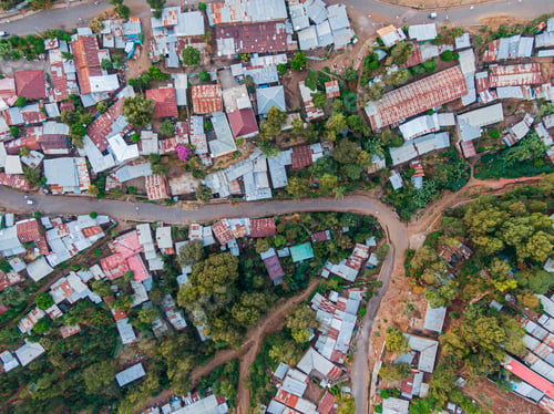 Preview: Aerial view of Gondar town city, Ethiopia