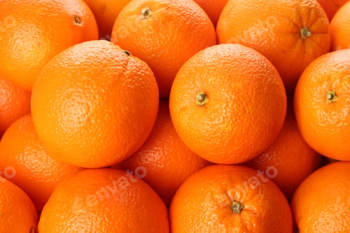 Preview: Fresh ripe oranges as background, top view