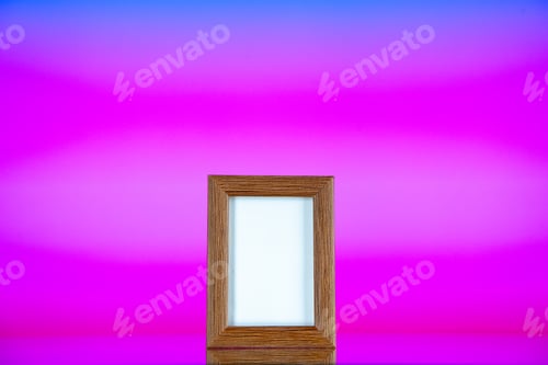 Preview: front view elegant picture frame on light pink background color present gift family portrait photo