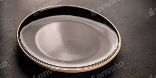Preview: Plate black tableware empty dinnerware ready to serve dishes ready to serve dishes dinnerware