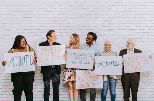 Preview: Peple gettig vaccine for covid-19 virus, vaccination against coronavirus