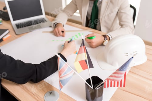 Preview: Business People Sketching Drafts