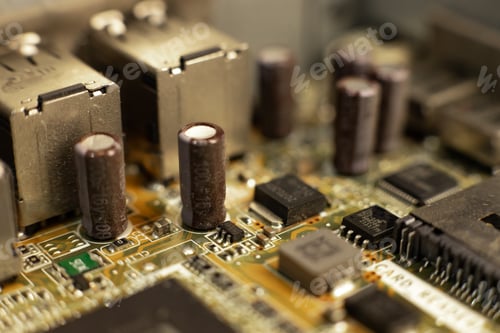 Preview: Closeup shot of a computer chip, an integrated circuit