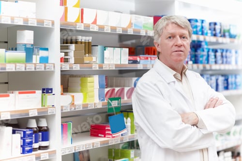 Preview: Pharmacist near medical store