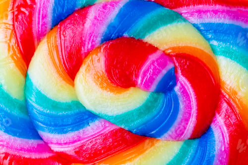 Preview: Colorful lollipop, colorful candies on a white background