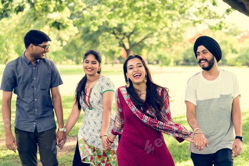 Preview: Indian Ethnicity Park Companionship Friend Concept