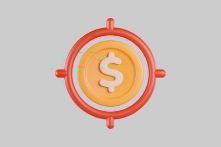Targeted Dollar Coin Icon
