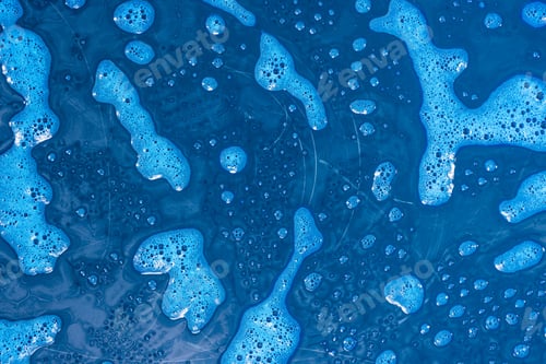 Preview: Drops- Liquid Foam. Fluid Aqua- Abstract Pattern Nature. Background- Cleansing Wash. Shampoo