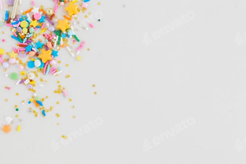 Preview: Multi-coloured multi-shaped confetti sprinkles