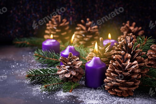 Preview: Pine cones and candle