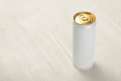 Preview: Aluminum slim on the white wood table.