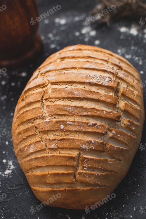 Preview: Freshly made bread with rustic style.