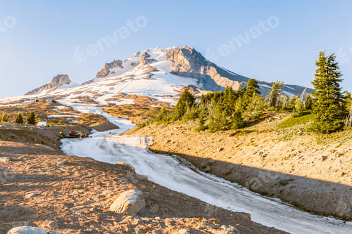 Preview: Ski run on the Top of Mt. Hood in the Summertime