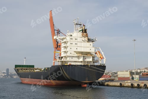 Preview: Cargo ship is waiting to load at The Port of Haydarpasa
