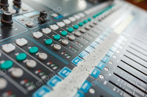 Preview: Equipment for DJ and musicians sound mixer.