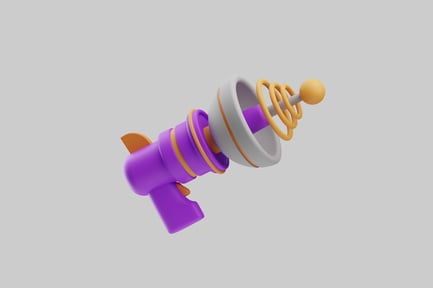 Preview: Cartoon sci-fi raygun prop