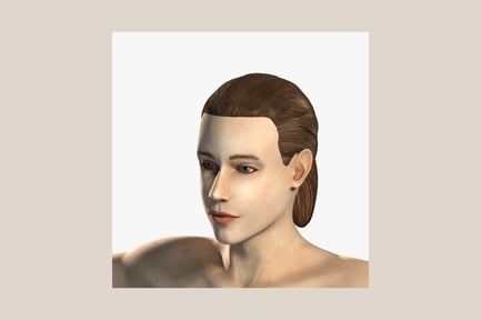 Preview: Portrait of woman with high ponytail