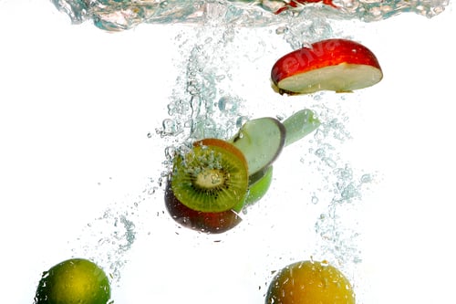 Preview: splash water with freshnes fruits