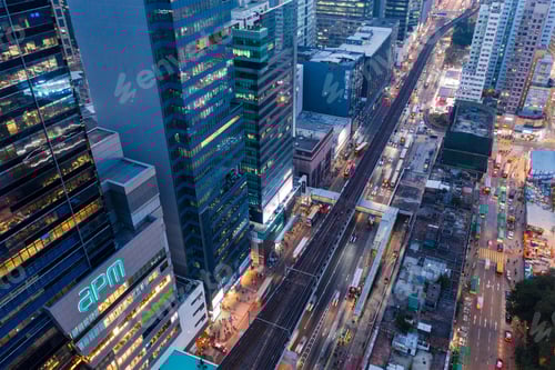 Preview: Kwun Tong, Hong 25 February 2021: Top view of Hong Kong city