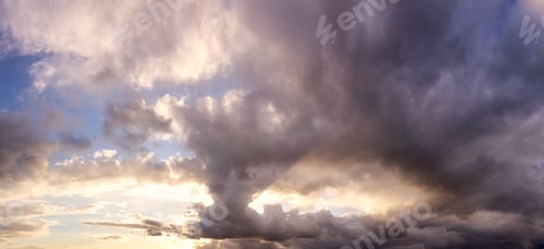 Preview: Panoramic View of Cloudscape Background