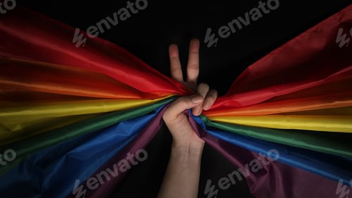 Preview: LGBTQ pride flag. Lesbian Gay Bi sexsual Transgender Queer.