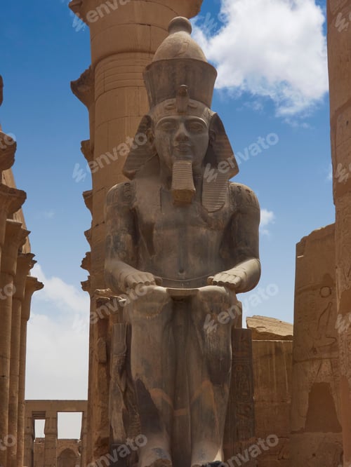 Preview: Statue of king Ramses in Karnak temple in Luxor city