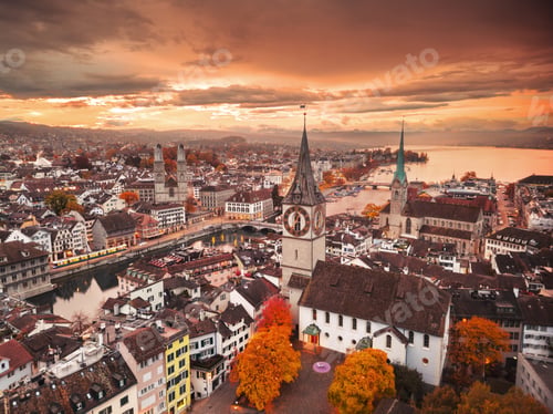 Preview: Zurich, Switzerland on an Autumn Morning