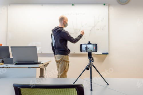 Preview: Teacher giving online lesson